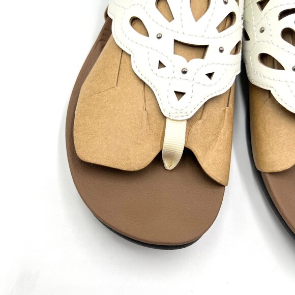 Rockport Womens‎ Size 8 Ridge Sling White Vegan Leather Sandals Shoes - Picture 4 of 12